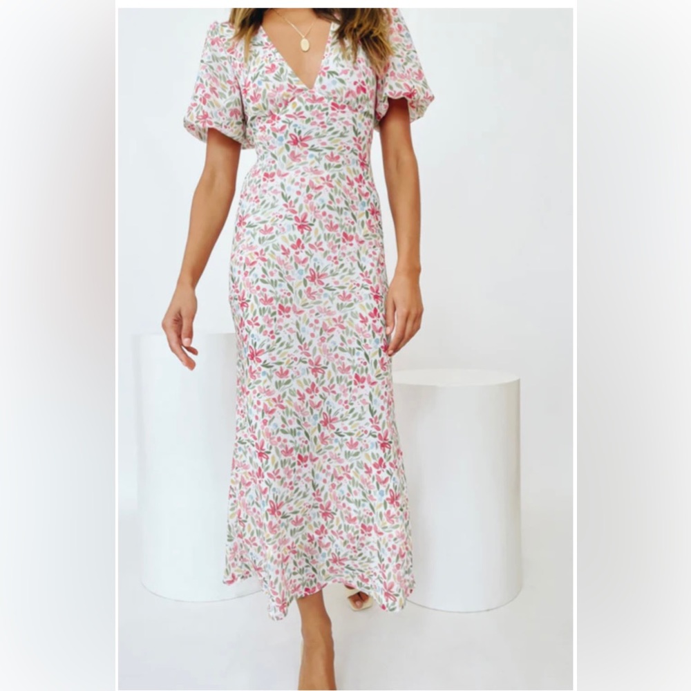 Verge Girl midi dress (sunshine days bias cut midi dress)